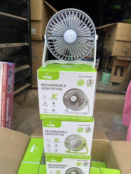 Iwin 5 inches desktop fan with light