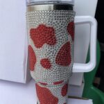 Diamond studded vacuum mug