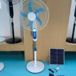 Rechargeable/solar fan with panel