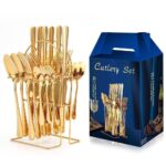 24pcs gold cutleries set
