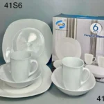 6pcs white dinner set
