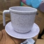 Unbreakable cup with saucer
