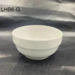 6inches white ceramic bowl