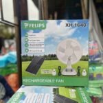 Felips solar/rechargeable fan with bulbs